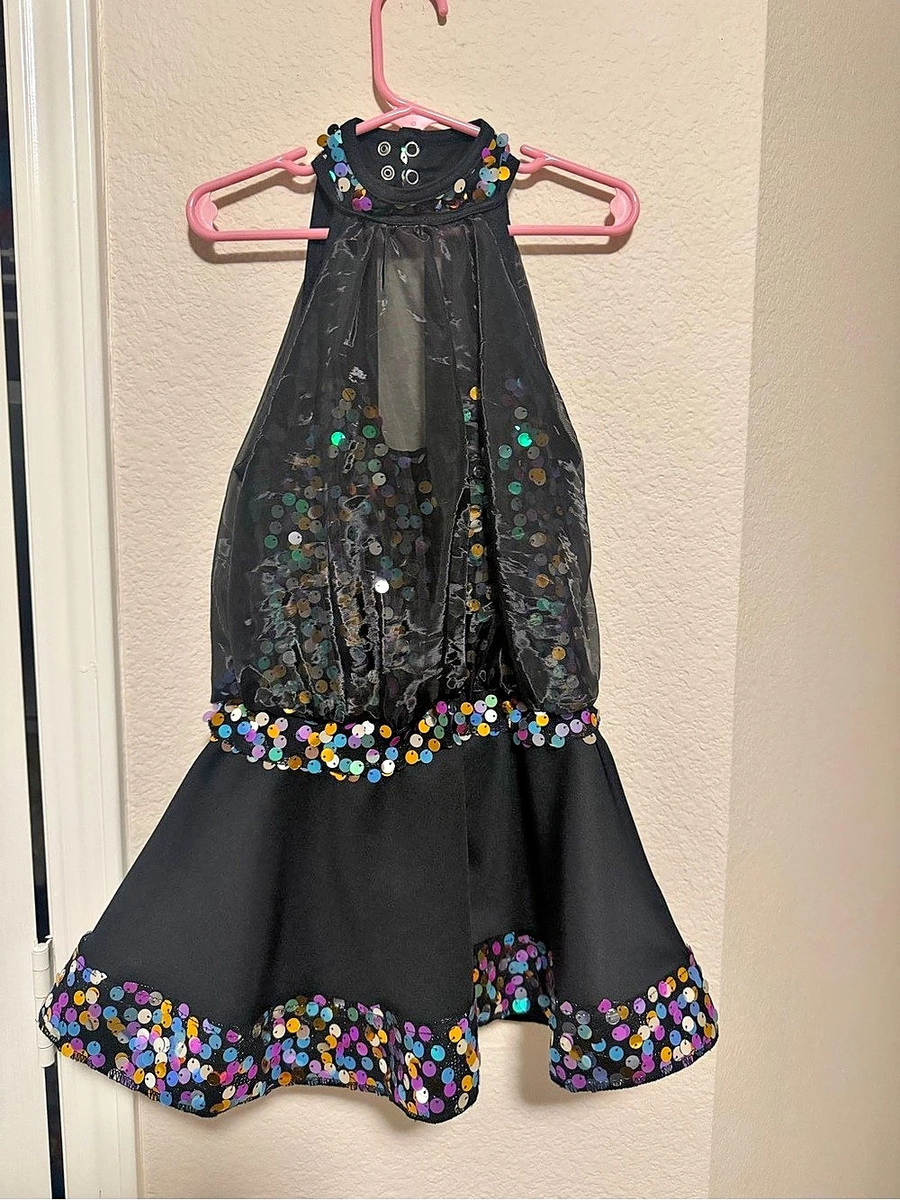 Weissman Kids Formal Sequin Dress in Black Medium Child